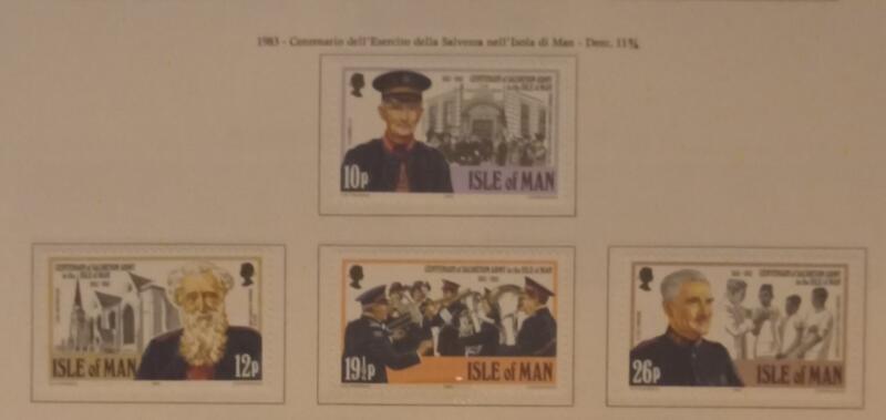 Francobolli Man Anno 1983 Centenario dell’Esercito della salvezza