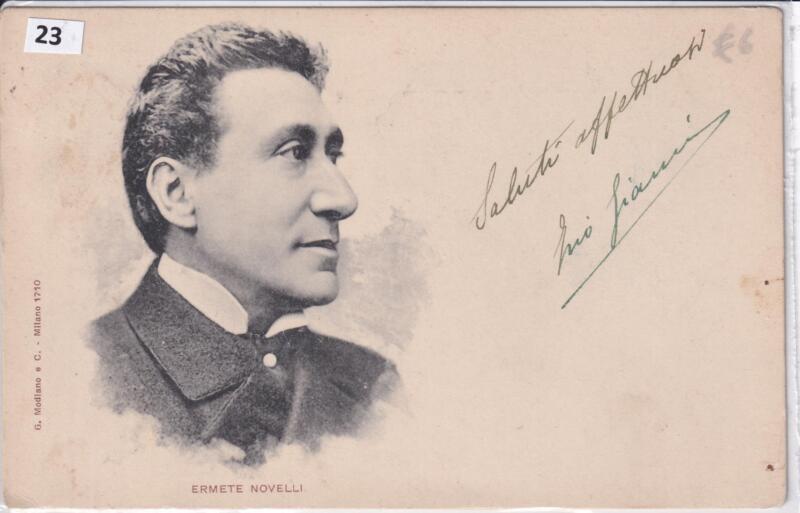 Cartolina d'epoca Ritratto dell'attore Ermete Novelli