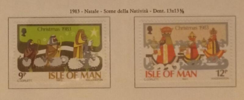 Francobolli Man Anno 1983 Natale