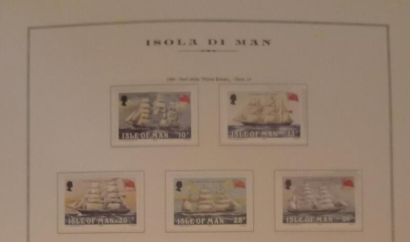 Francobolli Man Anno 1984 Flotta di Karran Velieri