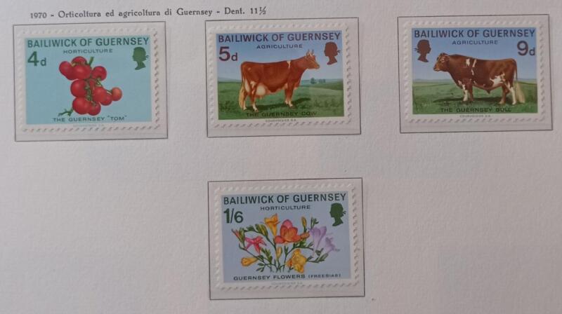Francobolli Guernsey Anno 1970 Agricoltura e orticoltura
