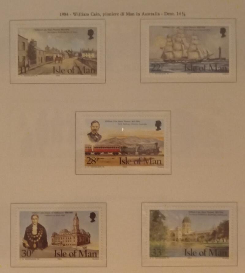 Francobolli Man Anno 1984 William Cain