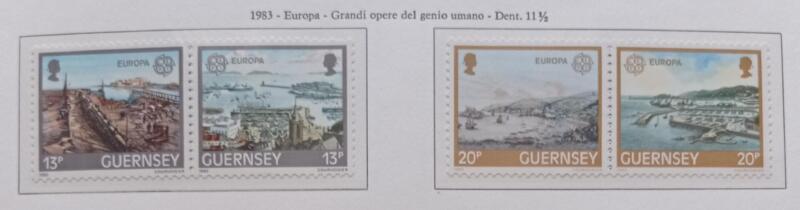 Francobolli Guernsey Anno 1983 Europa Le grandi opere del genio umano