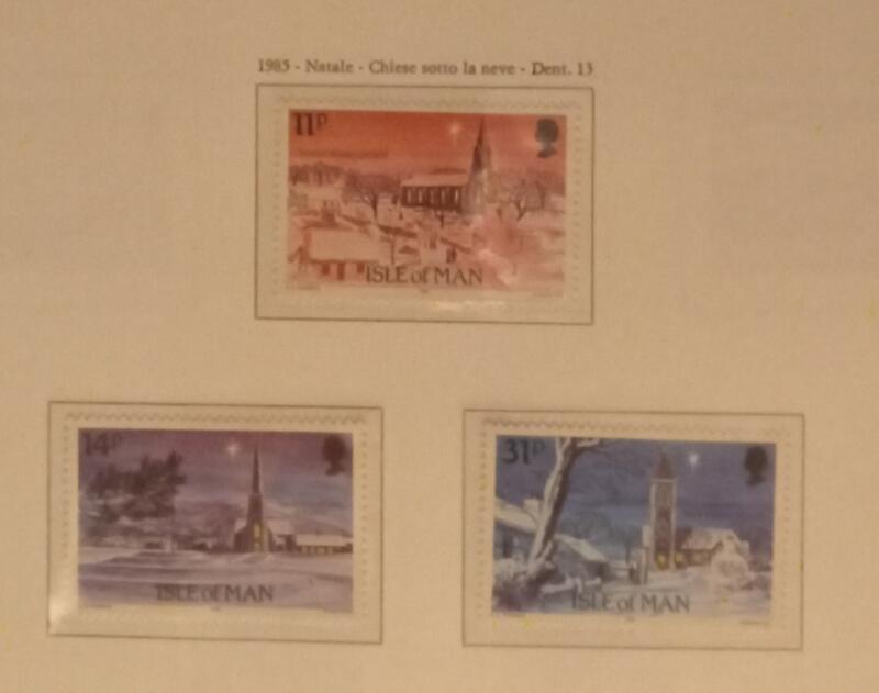 Francobolli Man Anno 1985 Natale Chiese di Man