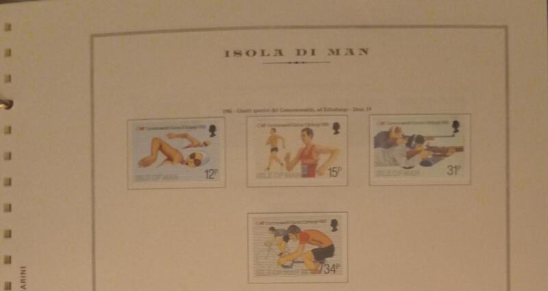 Francobolli Man Anno 1986 13esimi Giochi del Commonwealth ad Edimburgo