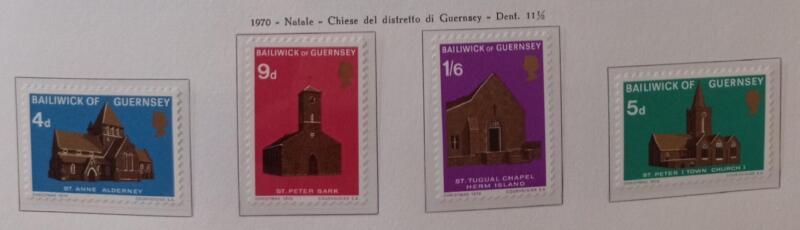 Francobolli Guernsey Anno 1970 Natale