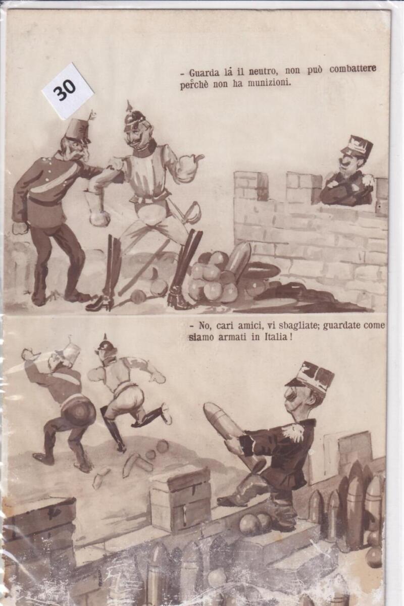 Cartolina satirica d'epoca GUARDA LA' IL NEUTRO