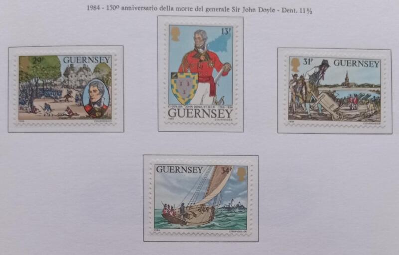 Francobolli Guernsey Anno 1984 150esimo anniversario della scomparsa di John Doyle