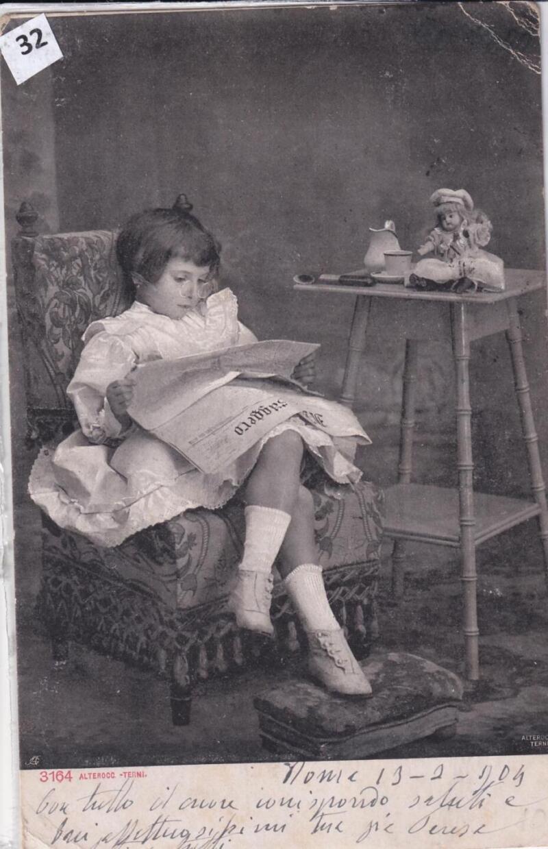 Cartolina d'epoca Ritratto di bambina