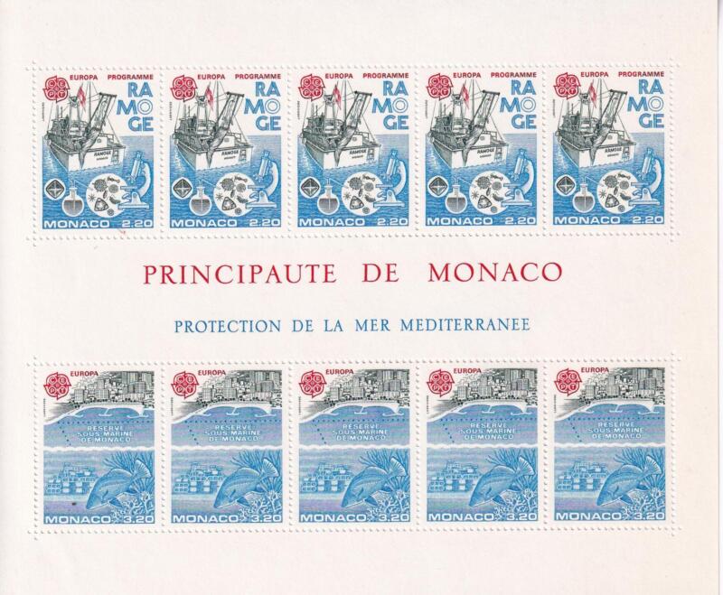 Foglietto Monaco Anno 1986 Europa Protezione della natura e dell'ambiente