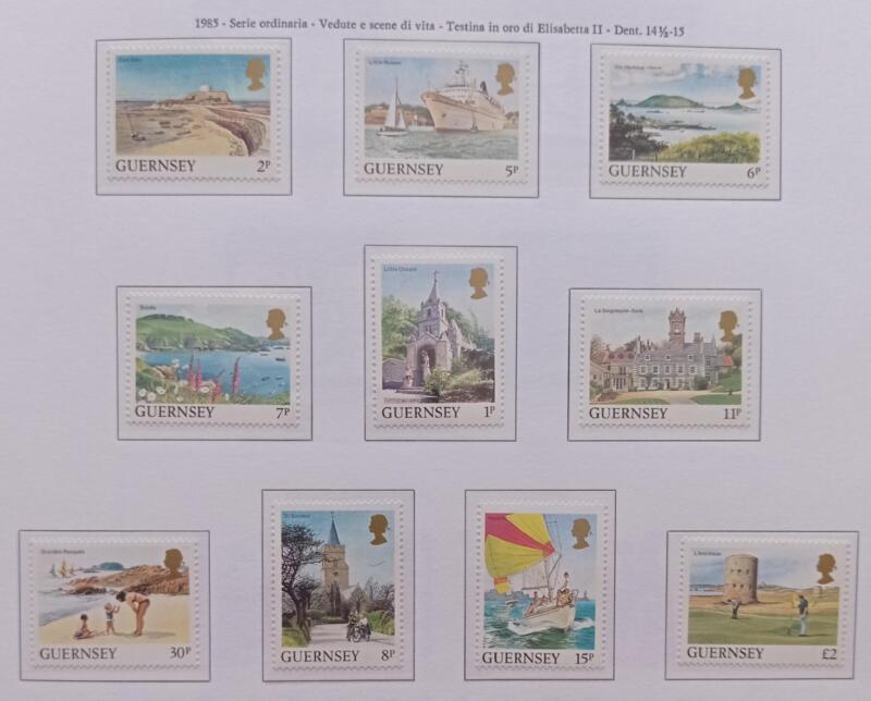 Francobolli Guernsey Anno 1985 Vedute di Guernsey