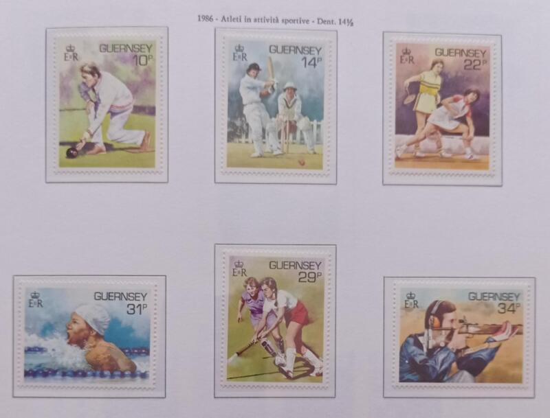 Francobolli Guernsey Anno 1986 Sport
