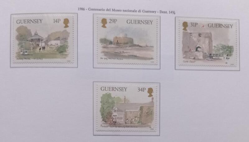 Francobolli Guernsey Anno 1986 Musei nazionali