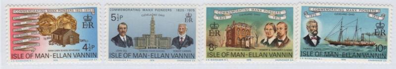 Francobolli Man Anno 1975 Cittadini di Man Pionieri a Cleveland