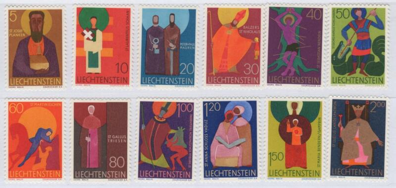 Francobolli Liechtenstein Anno 1967 Santi Patroni della Chiesa