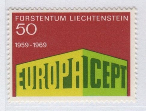 Francobollo Liechtenstein Anno 1969 Europa