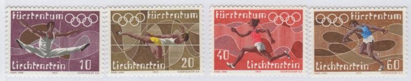 Francobolli Liechtenstein Anno 1972 Giochi Olimpici di Monaco