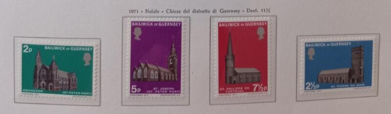 Francobolli Guernsey Anno 1971 Natale