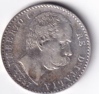 Moneta Italia Regno Umberto I Anno 1897 Roma Lire 2 STEMMA