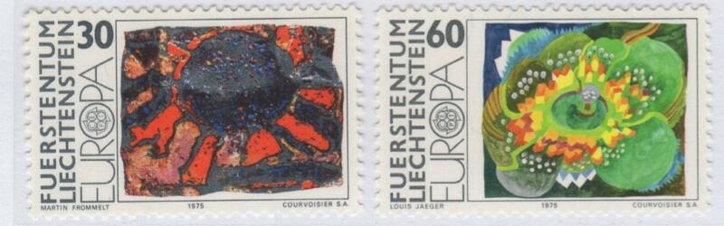 Francobolli Liechtenstein Anno 1975 Europa Dipinti
