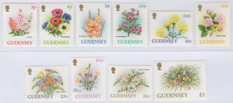 Francobolli Guernsey Anno 1992 Fiori di Guernsey