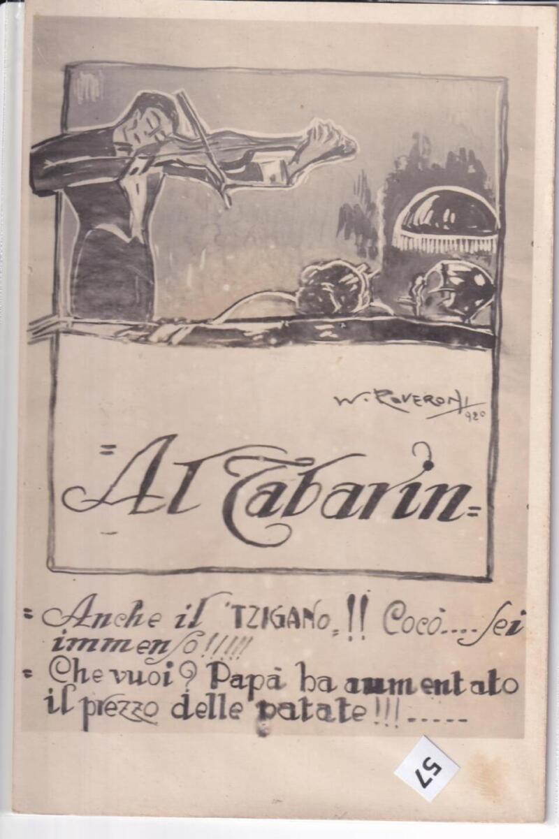 Cartolina satirica d'epoca AL TABARIN