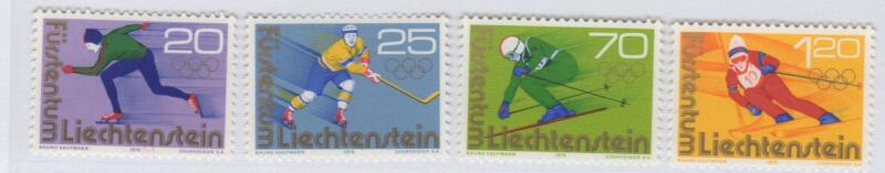 Francobolli Liechtenstein Anno 1975 Giochi Olimpici invernali di Innsbruck del 1976