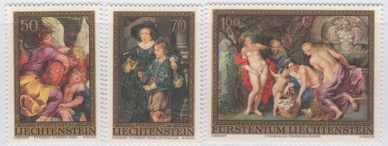 Francobolli Liechtenstein Anno 1976 Quarto centenario della nascita del pittore Pietro Paolo Rubens