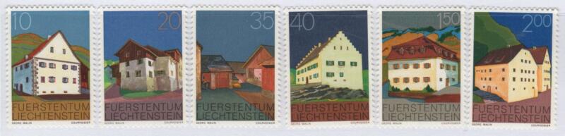 Francobolli Liechtenstein Anno 1978 Edifici caratteristici del Liechtenstein