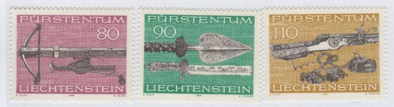 Francobolli Liechtenstein Anno 1980 Antiche armi da caccia