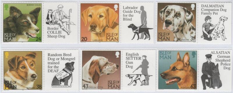 Francobolli Man Anno 1996 Fauna Cani