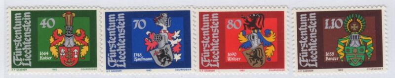 Francobolli Liechtenstein Anno 1982 Stemmi di Landammanni
