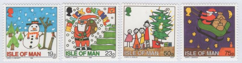 Francobolli Man Anno 1996 Natale