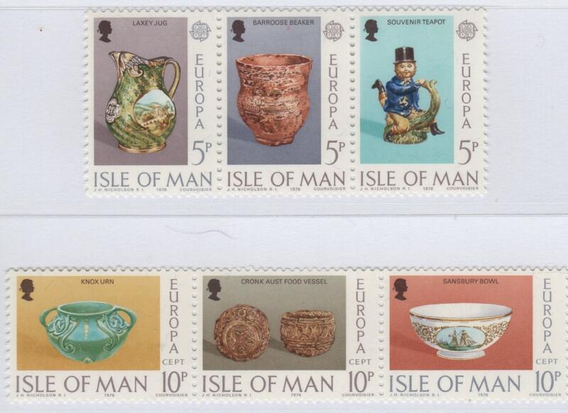 Francobolli Man Anno 1976 Europa Artigianato 2 Trittici