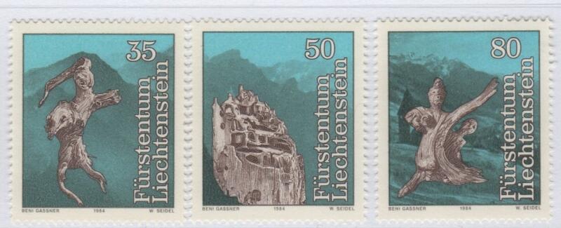 Francobolli Liechtenstein Anno 1984 Leggende del Liechtenstein La caduta di Trisona