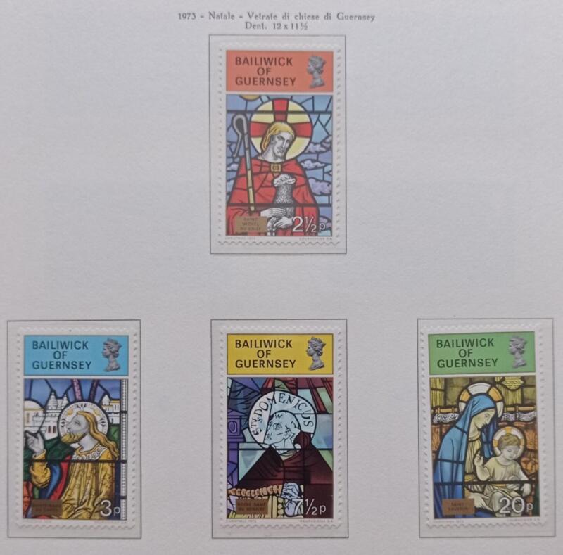 Francobolli Guernsey Anno 1973 Natale