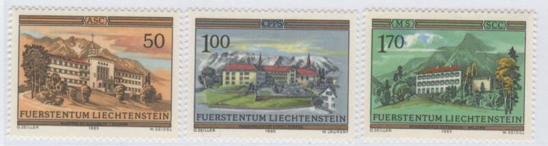 Francobolli Liechtenstein Anno 1985 Ordini religiosi e monasteri