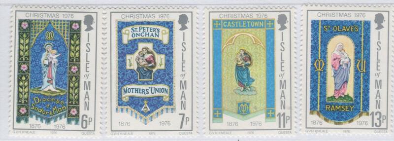 Francobolli Man Anno 1976 Natale e centenario dell’Unione delle madri