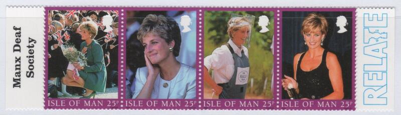 Francobolli Man Anno 1998 Omaggio alla Principessa Diana