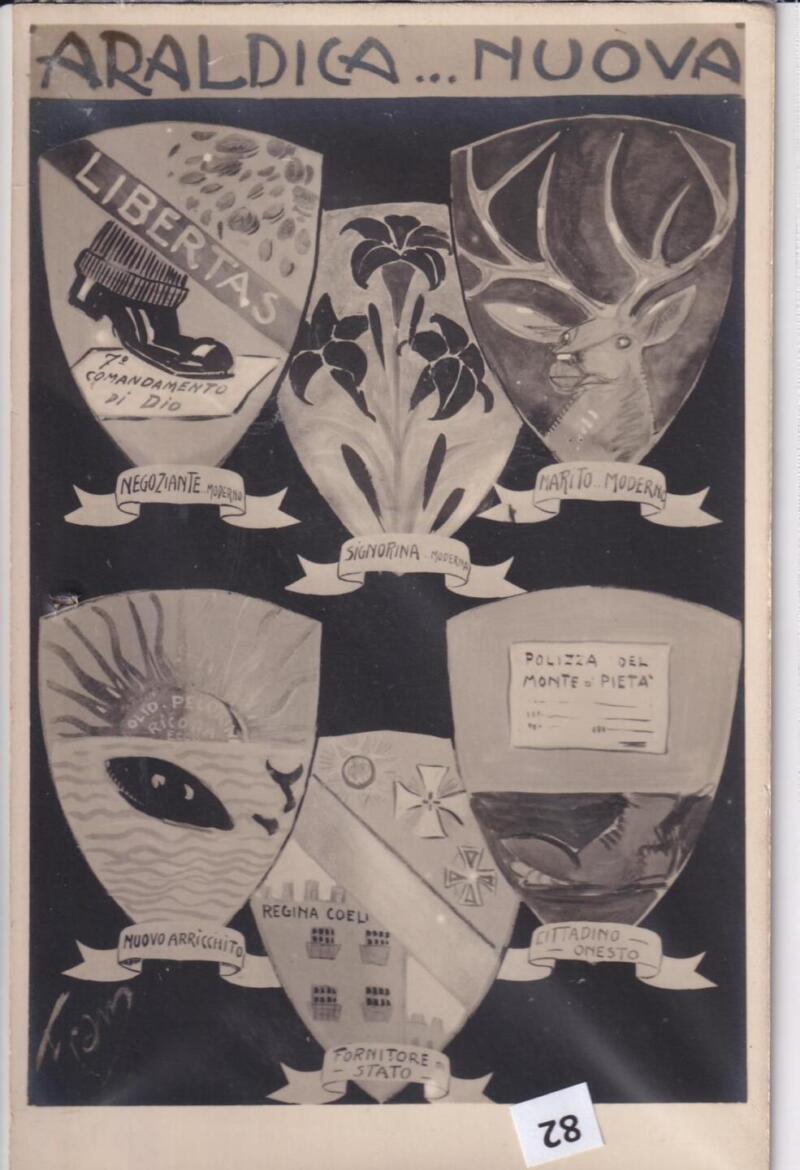 Cartolina satirica d'epoca ARALDICA... NUOVA