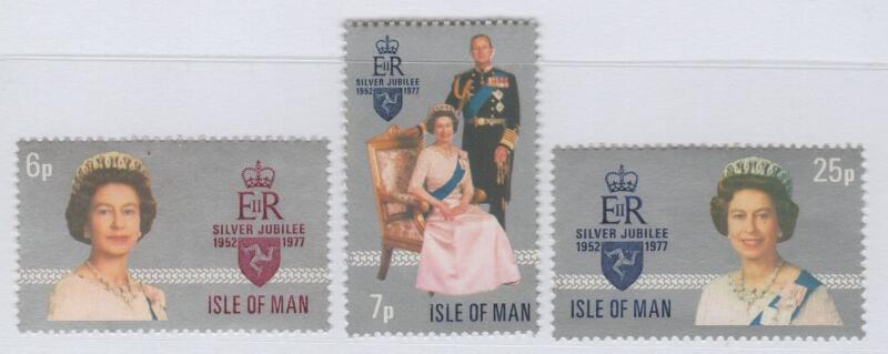 Francobolli Man Anno 1977 Giubileo della Regina Elisabetta II