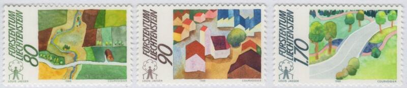 Francobolli Liechtenstein Anno 1988 Campagna europea per il mondo rurale