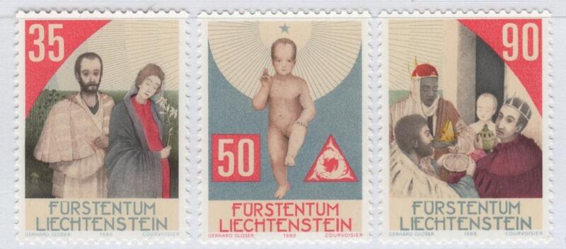 Francobolli Liechtenstein Anno 1988 Natale