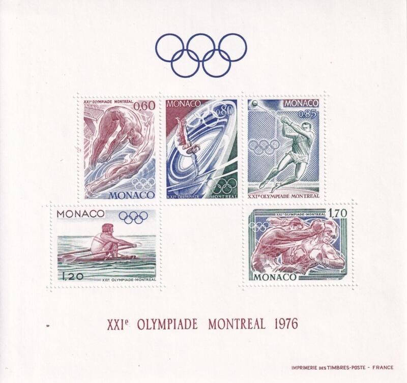 Foglietto Monaco Anno 1976 Giochi Olimpici di Montreal
