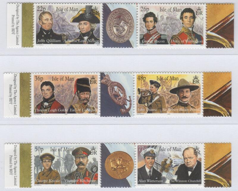 Francobolli Man Anno 2000 Partecipazione di Man a guerre