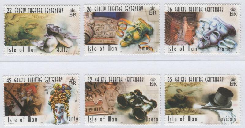Francobolli Man Anno 2000 Centenario del Teatro Gaiety di Man