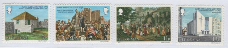 Francobolli Man Anno 1977 Bicentenario della prima visita di John Wesley