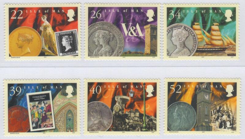 Francobolli Man Anno 2001 Centenario della morte della Regina Vittoria