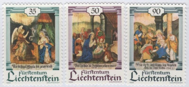 Francobolli Liechtenstein Anno 1990 Natale