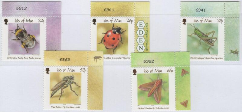 Francobolli Man Anno 2001 Fauna Insetti